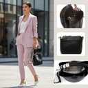 3-Piece Bucket Bag Set for Women, Vegan Leather Crossbody Handbag with Makeup Pouch & Coin Purse, Small Purses for Work