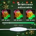 Skateboard Gingerbread Neon Sign for Christmas Dcor Dimmable Gingerbread Dcor Led Sign USB Powered Christmas Neon Light for Bedroom Living Room Bar Party (12.1 * 15.2 inches)