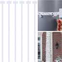 12 Pcs Christmas Light Clips Hooks for Outdoor Strip Light No Wrap Ties Mounting Straps Christmas Tree Hanging Rope Holder for Xmas Tree Column Outside Porch