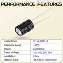 2 x Electrolytic Capacitor Assortment Kit 24 Values 240pcs 0.1uF to 1000uF 10V 16V 25V 50V in-line Aluminum Capacitors Set