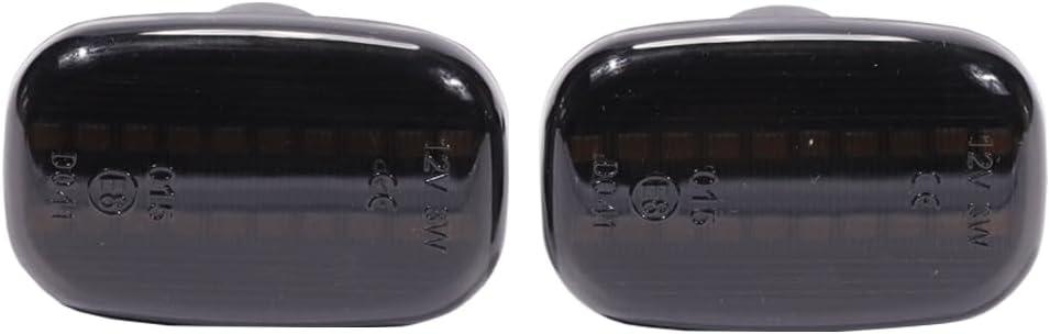 Turn Signal Lamp Led Front Fender Side Marker Light Compatible with To-yo-ta Corolla Celica Caldina Camry Hilux Probox Fielder Avensis RAV4 Prius Runx (Black)