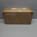 Tiny Land Kids Tent with Mat and Star Lights, Indoor Playhouse for Toddlers, 57"x36"x52" Large Reading Nook for Girls & Boys, Modern Bed Canopy for Kids Room, Teepe Tent (Cream)