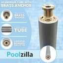 Poolzilla 10 Pack 18 Aluminum Tube with Brass Anchor for Pool Safety Cover Installation, Anchor Installation for Loose Ground or with Pavers, Extra Long