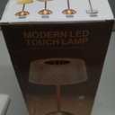 Portable Battery Operated LED Table Lamp with Touch Sensor, Gold Cordless Brass Rechargeable Lamp, Bedside/Night Light/Restaurant Table/Outdoor/Coffee/Bar (Mushroom Lamp)