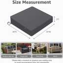 PatioGlow Outdoor Chair Cushions 20 x 20 x 3 Inch, Waterproof & Fade Resistant Patio Seat Cushion for Furniture with Handle and Ties, Thick Seating Pads for Outside Sofa Couch Set of 2, Grey