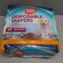 Simple Solution Disposable Dog Diapers, Female Dog Diapers, Puppy Potty Training, Incontinence and Heat Cycle Protection, Large Diapers for Dogs, 18-27 Inch Waist, 30 Count