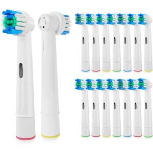16 Pcs Replacement Toothbrush Heads Compatible with Oral B Braun, Electric Toothbrush Heads Refill for Oral-B 7000/Pro 1000/9600/ 500/3000/8000