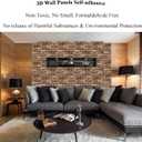 3D Wall Panels Peel and Stick - 10 Pack Brick Textured PVC Panels, Waterproof Self-Adhesive Wall Tiles for Accent Walls, Kitchen, Bathroom, Bedroom & Office Decor