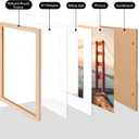 KINKINK 2 Pack A3 Picture Frame Solid Wood White Oak Frames, 11.7 x 16.5 in