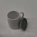 LINVIA Classic Mug, 14 oz Large Coffee Mug with Handle, Ceramic Porcelain Tea Cup, Smooth Matte (Sliding Lid, White)
