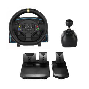 DOYO 1080 Sim Racing Wheel with Pedals and H-Shifter, Dual Vibration Adjustable Sensitivity Gaming Steering Wheel for PC Driving Simulator