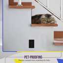 4 x ENERLITES Child Proof Outlet Cover, Self-Closing, Fits Both Duplex and Decorator Outlet, Safety Design, Tamper-Resistant Socket Plug for Receptacle, Size 4.68" x 2.93", 8800-TR, Black (1 Pack)