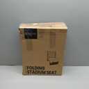 Sheenive Stadium Seats for Bleachers with Back Support, Bleacher Seats with Backs and Cushion Wide, Padded Portable Folding Comfort Stadium Chair with Shoulder Strap, Perfect for Sports Events (Black)