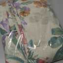 Floral Curtains 84 Inches Long 2 Panels Linen Textured Vintage French Country Curtains for Living Room, Grommet Privacy Window Semi Sheer Victorian Rose Flowers Patterned Curtain Drapes, 50x84 Inch