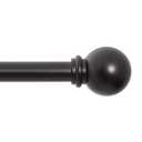 Kenney Chelsea Ball End Window Curtain Rod - Adjustable for Windows 48 to 86 Inches, Extendable Set, Black, Pack of 10