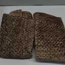 FUTEI Pack of 2 Solid Chenille Throw Pillow Covers 18x18 Inch Soft Grainy Textured Decorative Cushion Cases Modern Farmhouse Accent for Couch Bed Living Room, Dark Brown