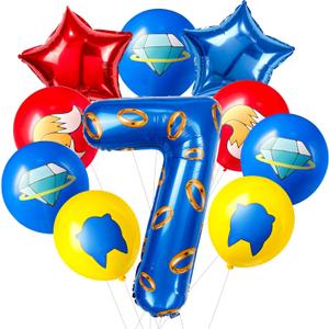 number 40 inch blue and gold ring balloon set birthday number decoration aluminum film balloon suitable for boys and girls blue theme party cartoon party decoration supplies (7)