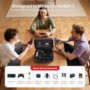 Lmcpa Storage Case for Nintendo Switch 2,Protective Hard Travel Carry Case for Switch 2 Camera,Console,Pro Controller and Other Switch 2 Accessories with 22 Game Cartridges and Shoulder Strap,Black