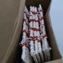 Hungdao 26" Natural Woven Christmas Tree Collar - Red and White Stripes Farmhouse Ring - Rattan Skirt for Artificial Tree Decorations