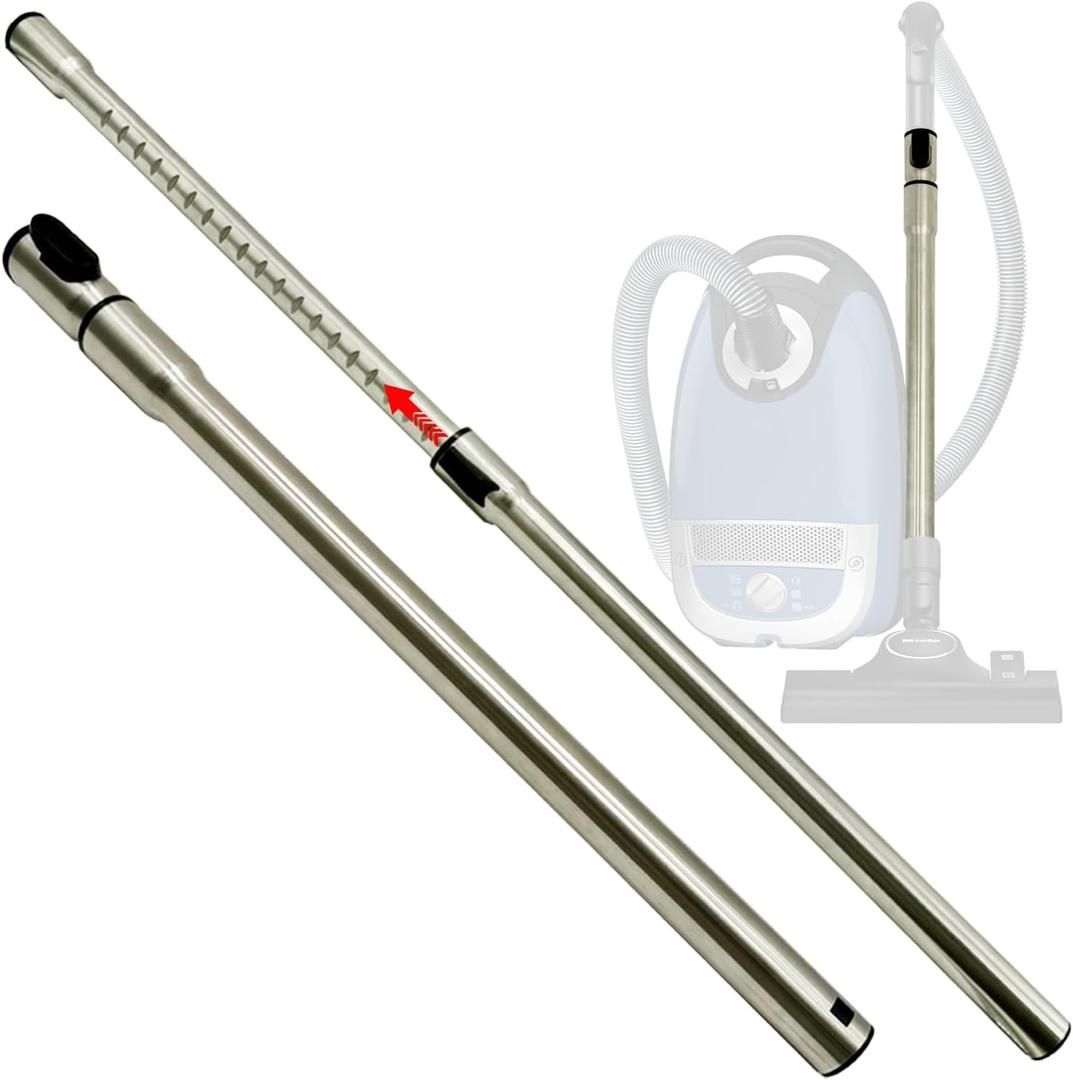 1-3/8'' Stainless Steel Vacuum Extension Wand Compatible with Miele C1 C2 C3 & Vacuums using 1 3/8 Inch Accessories & Attachments - 35mm Vacuum Extension Tube Replacement, Extends Up to 41.7" Long