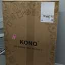 Kono Expandable 28 Inch Large Checked Luggage: ABS+PC Hardside Trolley Travel Case - Hard Shell Suitcase with TSA Lock, Black Brown