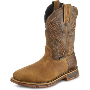 Irish Setter, Marshall, Mens, 11", Waterproof, Soft Toe, Pull-On Work Boot (8.5 Wide, Brown)