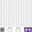 PRERUICHI 100 Set White Lights Mounting Clips for Govee Permanent Outdoor Lights,Compatible with Govee PRO H706 H806,Included 200 Adapter Screws