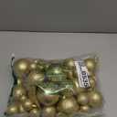 Outus 61 Pcs Glitter Christmas Ball Tree Ornament Set Shatterproof Hanging Ornaments Ball Bulk Plastic Xmas Tree Star Topper for Holiday Wedding Birthday Party Decorations(Gold)