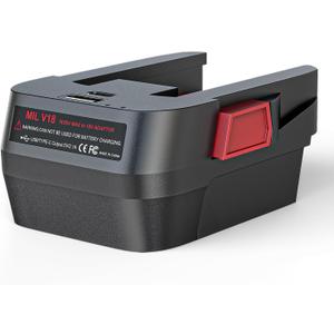 Ecarke Battery Adapter Compatible with Milwaukee 18V Battery, Converts M-18 to V-18 for 18V Power Toolsfor 48-11-2200 48-11-2230 Converter Power Tool