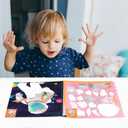 90shine 2PCS Sticker Books for Kids Boys Ages 4-8 Dinosaur Space Designs Party Gift Create 22 Pictures