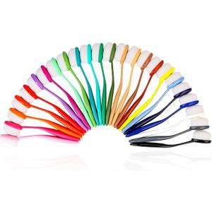 Yoseng 24 Pcs Ink Blending Brushes for Card Making, Ergonomic Craft Blending Tools with Color-Coded Handles for Scrapbooking, Stenciling, and Painting,0.85 Inch Brush Head