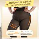 Fleece Lined Tights Leggings Women Plus Size,Thermal Warm Skin Tone Black Sheer for Winter Smooth Out Fat Lumps (XXL)