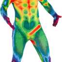 Morphsuits Adult Infrared Skinsuit Halloween Costume, Scary Mens Costume, L