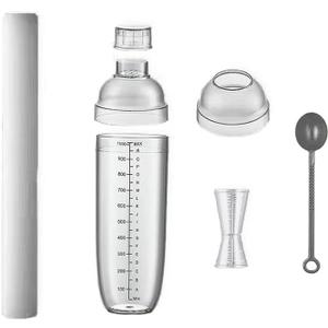 Cocktail Shaker Iced Tea Blender Set with Scale, Transparent Bar Set Home Wine Blender Bar Mixing Tool (1000CC)