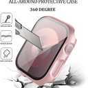 6-Pack Case Compatible with Apple Watch 44mm Series SE 3(2025)/SE 2/SE/6/5/4 with Tempered Glass Screen Protector, QCKANLJ Ultra-Thin Hard PC Full Protective Face Cover Bumper for iWatch 44 mm