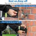 Outdoor Faucet Covers for Winter, 10.2" H x 6.88" W Outdoor Water Faucet Cover Socks for Winter Freeze Protection Waterproof Reusable Hose Bibs Insulated Spigot Cover, 6 Pack