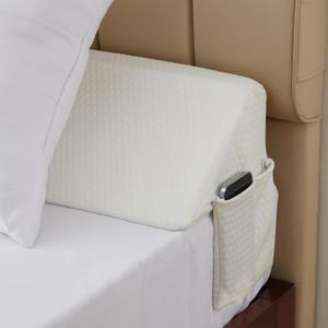Bedluxe King Wedge Pillow Headboard, Bed Wedge Pillow for Headboard, Bed Gap Filler King - Fill The Gap (0-7")(Air-Layer White, 76"x10"x6")