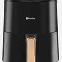 SIMPLUS 4.5QT Air Fryer, 1300W Adjustable Temperature Airfryer Oven, 6 Preset Cooking Options, 392°F Rapid Air Crisp Technology, Quick & Easy Meals in Minutes, Nonstick & Easy-Clean Basket, Black