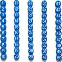 1-50 Magnetic Numbers, Magnets with Number for Dry Erase Boards, Round Number Refrigerator Magnets for Whiteboard in Home and Office (0.8" Diameter, Blue)