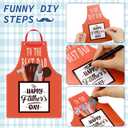 Colarr 24 Sets Father's Day Craft Kit for Kids DIY Make Your Own Apron Craft Kit from Kid to Father for Dad Family Classroom Activities Art Project