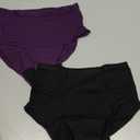 Womens Incontinence Underwear Washable, 2 oz Absorbency Leakproof Panties for Female Urinary Leakage 2 Pack (Black-Berry, M)