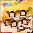 Youyole 6 Pcs Da De Los Muertos Photo Frame 7.5 x 7.3 Day of The Dead Wooden Picture Frame Mexican Butterfly Tabletop Display Hanging Wall Decor Vertical or Horizontal for Halloween Altar Ofrenda