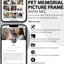 2 x Pet Memorial Picture Frame with NFC  9x8 Wooden Frame for 2 Photos  Customizable Tribute Page for Your Beloved Pet with Uploads & Music