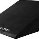 HOMBYS Ultra Soft Velvet Bed Wedge Pillow Cover-Super Soft Fleece Pillowcase with Zipper Design, Removable & Machine Washable Pillowcase, (Black, 25"x25"x10.5")