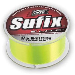 Sufix Elite 17 lb Fishing Line (330 YD Spool) (Hi Vis Yellow)