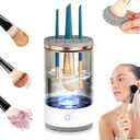 Electric Makeup Brush Cleaner - Professional Makeup Brush Cleaning MachineAutomatic Electric Makeup Brush CleanerFast & Efficient Cleaner for Brushes (black)