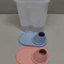 GreenJoy 2 Pack 2lb/2.5L Pet Food Storage Container with Measuring Cup, Can Covers and Bowl for Small Dog, Cat, Waterproof-BPA Free (Blue and Pink)