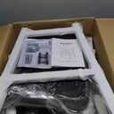 Counter Height Bar Stools Set of 2, 24 Inch Barstools for Kitchen Counter, Kitchen Stools with Bonded Leather Saddle Seats & Heavy Duty Metal Legs, Easy Assembly, Gray/White