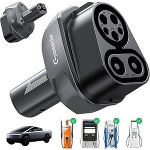 Grasside Upgraded CCS1 to Tesla Charger Adapter, 250KW Superfast DC Charging for All Tesla Models(with CCS Enabled)/Cybertruck/NACS EVs, CCS to NACS, Works with Level 3 Charging Station with CCS1 Plug