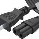 v Power Cord 12Ft Cable for Samsung LG TCL Sony: Apple Tv Insignia Sharp Toshiba JVC Hisense 4k 8k UHD Crystal Tizen Smart Roku Google Quantum Panasonic HDR LED QLED 2 Prong UL Listed (Black)
